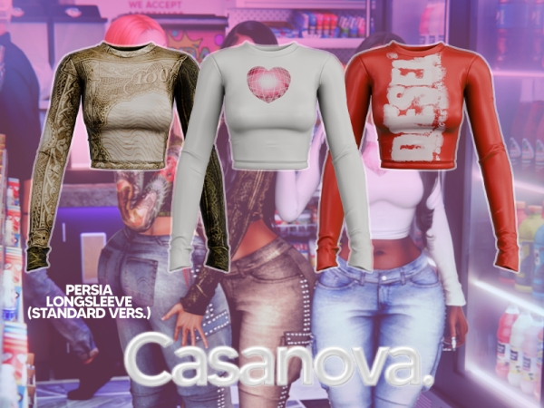 Alpha Casanova Persia Longsleeve (Standard Version) - The Sims 4 Custom Content