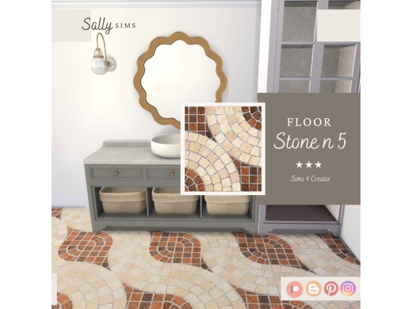 Alpha Floor STONE N5 - The Sims 4 Custom Content