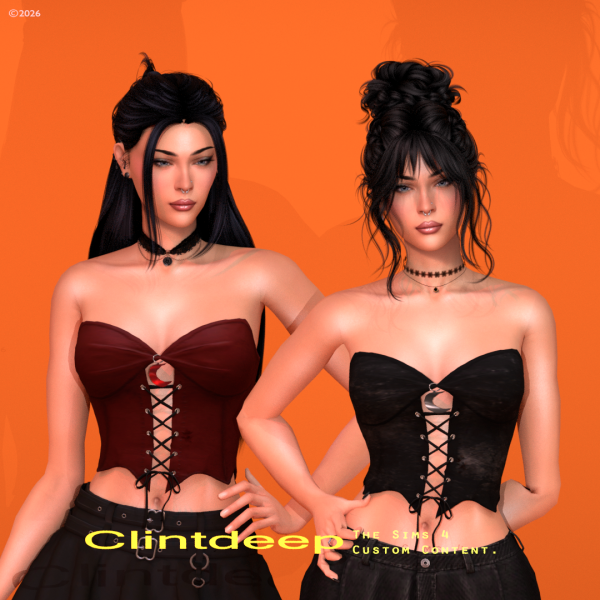 Alpha Clintdeep Angeline Corset by clintdeep - The Sims 4 Custom Content