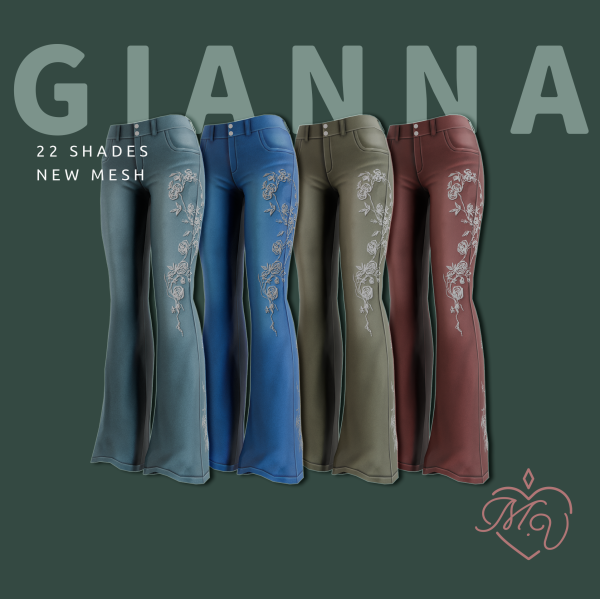Maxis Match Gianna Jeans by simsfinds - The Sims 4 Custom Content
