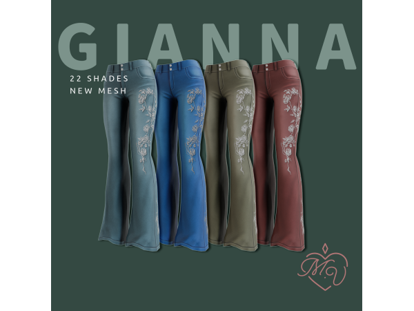 Maxis Match Gianna Jeans by MissValentine - The Sims 4 Custom Content