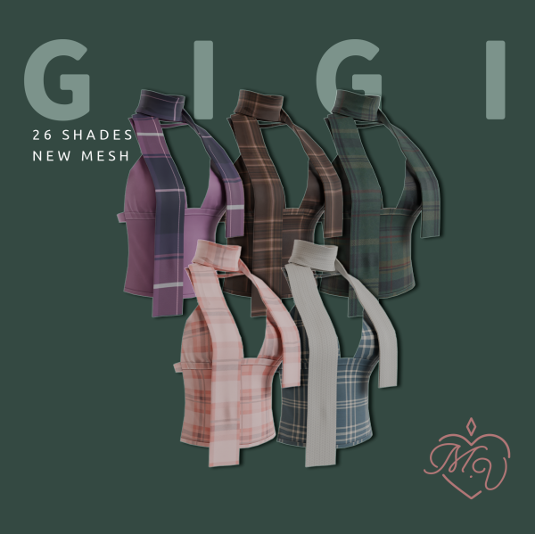 Maxis Match Gigi Top by simsfinds - The Sims 4 Custom Content