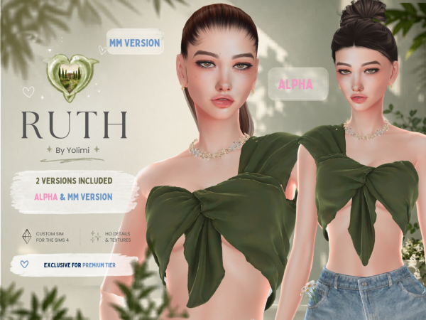 Mix Ruth by Yolimi MM Alpha Versions - The Sims 4 Custom Content