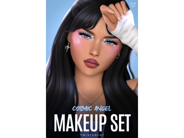 Maxis Match Cosmic Angel Makeup by TwistedCat - The Sims 4 Custom Content
