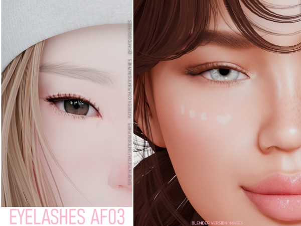 Alpha Eyelashes AF03 - The Sims 4 Custom Content