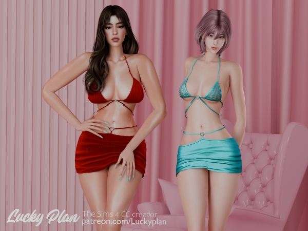 Alpha Lucky plan_Rosaline set - The Sims 4 Custom Content