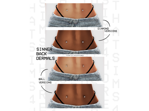 Alpha Sinner back dermals by thatsims4hore - The Sims 4 Custom Content
