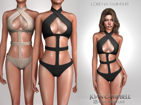 Alpha LORENA SWIMSUIT by Joan_Campbell_Beauty_ - The Sims 4 Custom Content