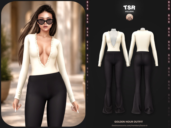 Alpha SET Golden Hour Outfit - The Sims 4 Custom Content