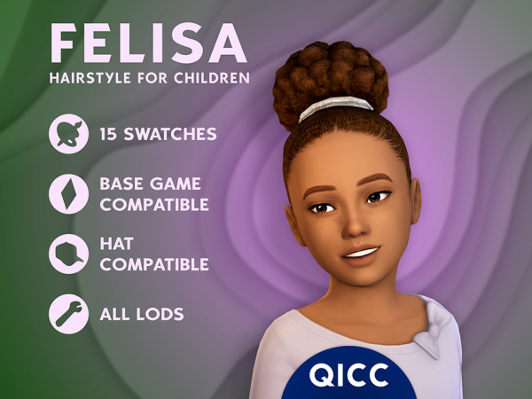 Maxis Match Felisa Hair - The Sims 4 Custom Content