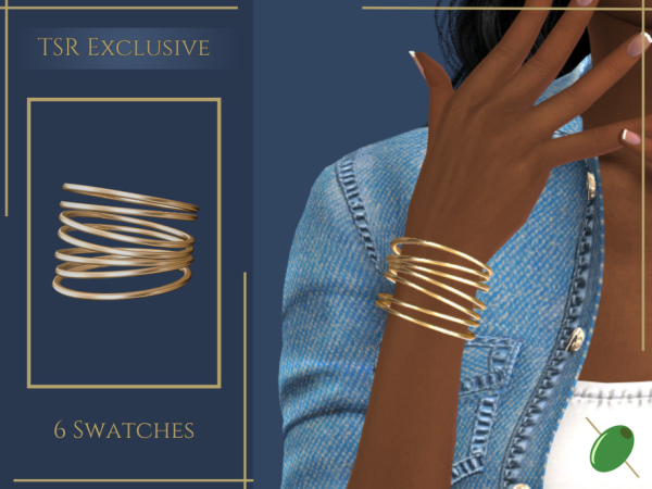 Alpha Rasha Bangles Right - The Sims 4 Custom Content
