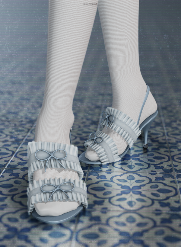 Alpha Ruffle Slingback by simsfinds - The Sims 4 Custom Content