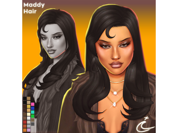 Maxis Match MADDY HAIR by IMVIKAI - The Sims 4 Custom Content