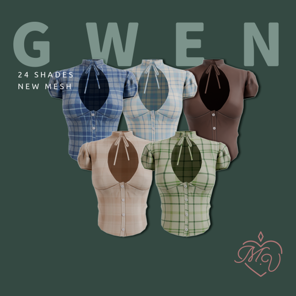 Maxis Match Gwen Top by simsfinds - The Sims 4 Custom Content