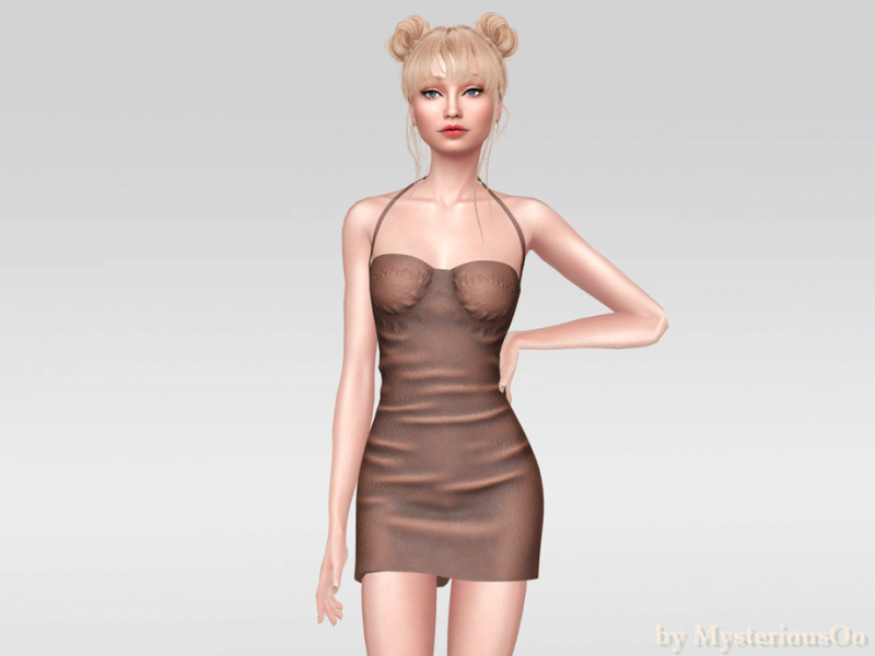 Sculpted leather mini dress by MysteriousOo - Sims 4 CC - SimsFinds Sculpted leather mini dress by MysteriousOo - Sims 4 CC - SimsFinds