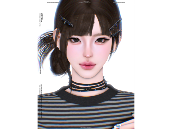 Alpha 333Rivet Choker - The Sims 4 Custom Content