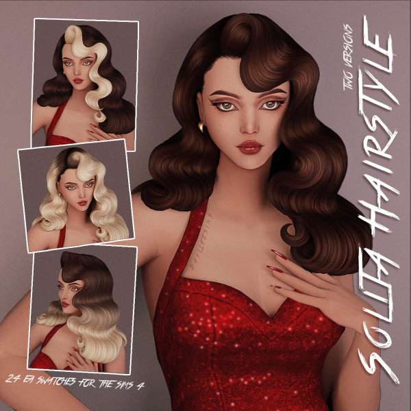 Maxis Match SOLITA HAIRSTYLE by simsfinds - The Sims 4 Custom Content