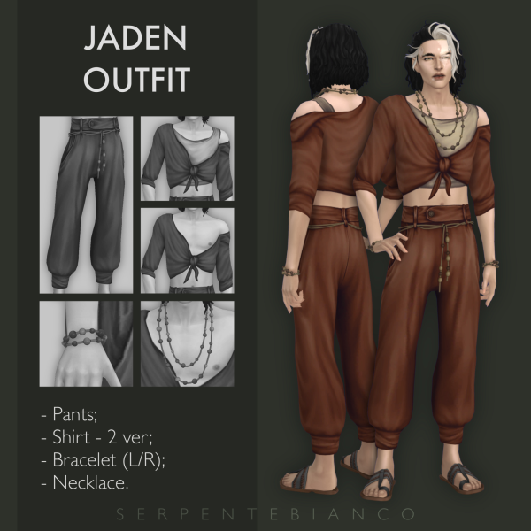 Maxis Match JADEN OUTFIT by simsfinds - The Sims 4 Custom Content