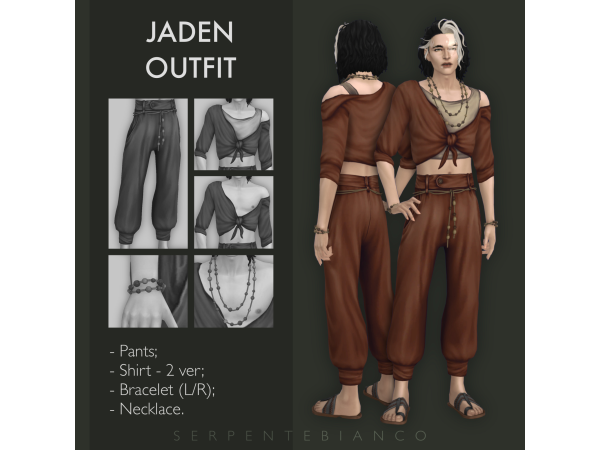 Maxis Match JADEN OUTFIT by SER_BIA - The Sims 4 Custom Content