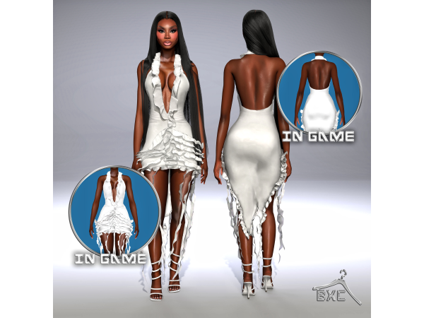 Alpha DANGEROUSLY IN LOVE DRESS by Baddiexsimmer - The Sims 4 Custom Content