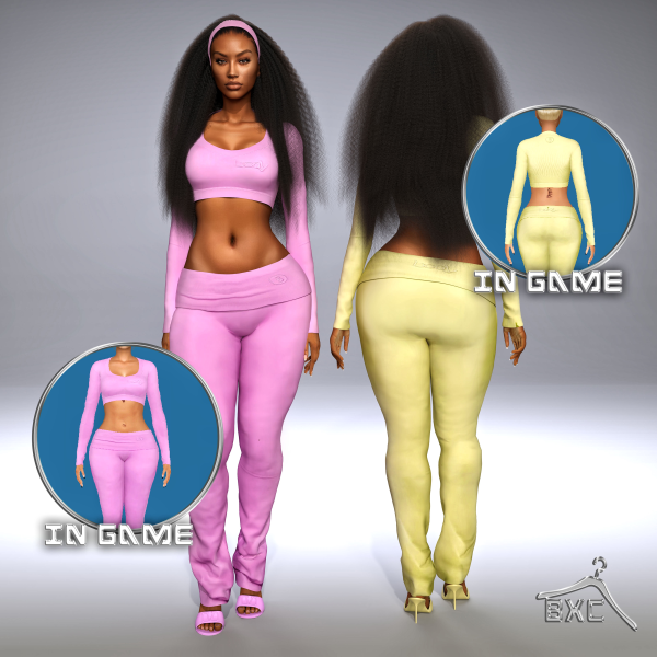 Alpha BODYBYRAVEN YOGA SET by simsfinds - The Sims 4 Custom Content