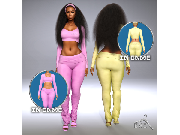 Alpha BODYBYRAVEN YOGA SET by Baddiexsimmer - The Sims 4 Custom Content
