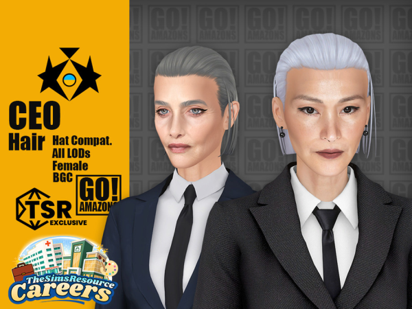 Maxis Match CEO Hair - The Sims 4 Custom Content