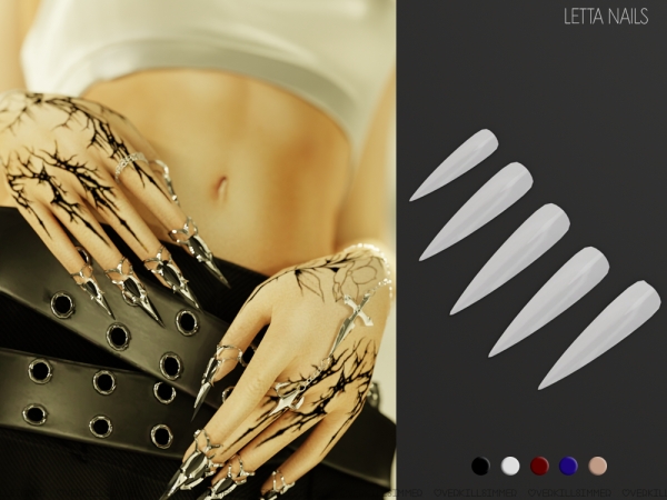 Alpha Letta nails - The Sims 4 Custom Content