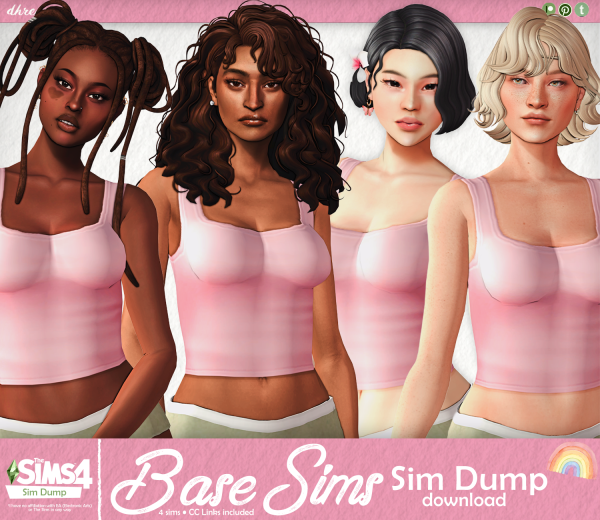 Maxis Match Base Sims Sim Dump 1 by simsfinds - The Sims 4 Custom Content