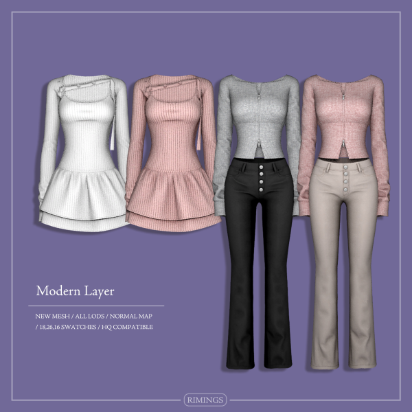 Alpha [RIMINGS] Modern Layer by simsfinds - The Sims 4 Custom Content