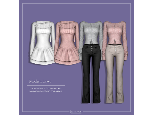 Alpha [RIMINGS] Modern Layer - The Sims 4 Custom Content