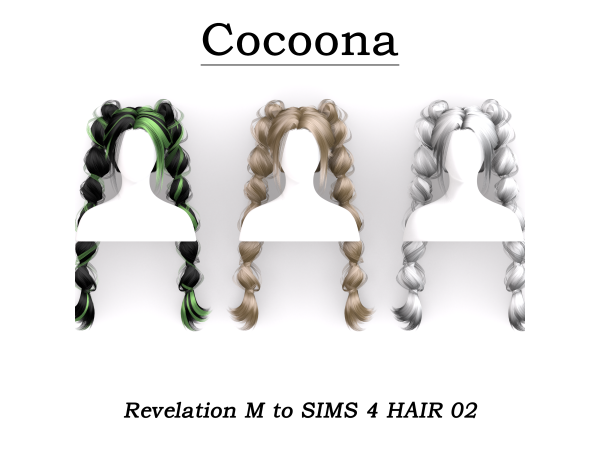 Alpha Cocoona_Revelation M to SIMS 4 HAIR 02 - The Sims 4 Custom Content