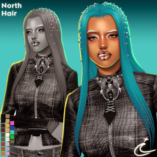 Maxis Match NORTH HAIR by simsfinds - The Sims 4 Custom Content