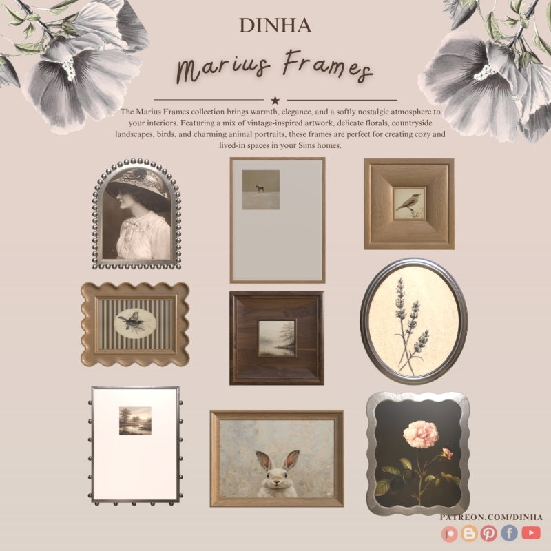 Alpha Marius Frames by dinhagamer - The Sims 4 Custom Content