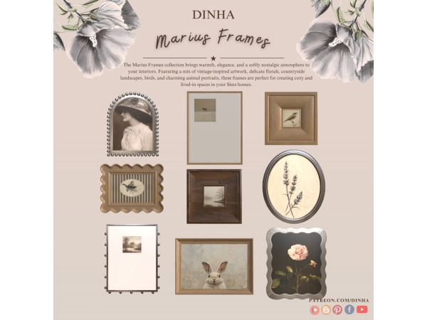 Alpha Marius Frames - The Sims 4 Custom Content