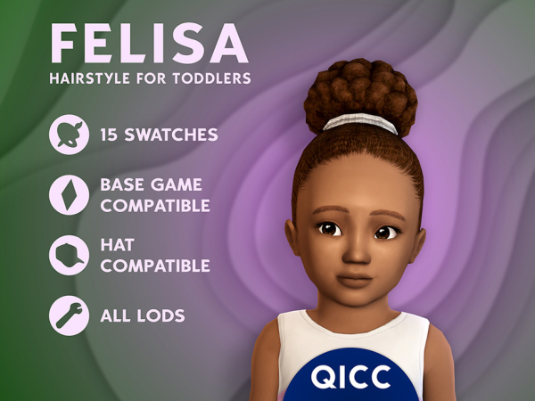Maxis Match Felisa Hair - The Sims 4 Custom Content