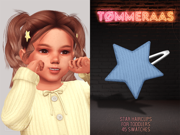 Mix TØMMERAAS Star Hair Clips for Toddlers - The Sims 4 Custom Content