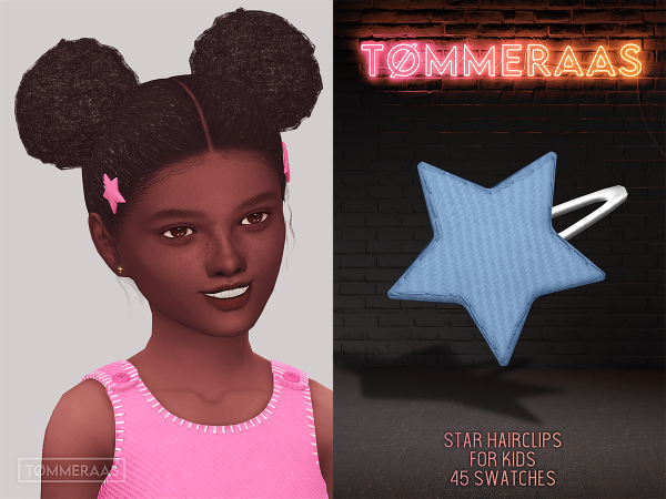 Mix TØMMERAAS Star Hair Clips for Kids - The Sims 4 Custom Content