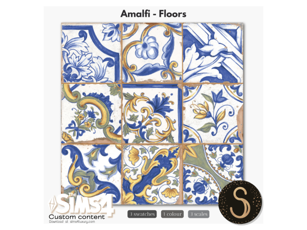 Mix Sims4Luxury Amalfi Floors - The Sims 4 Custom Content