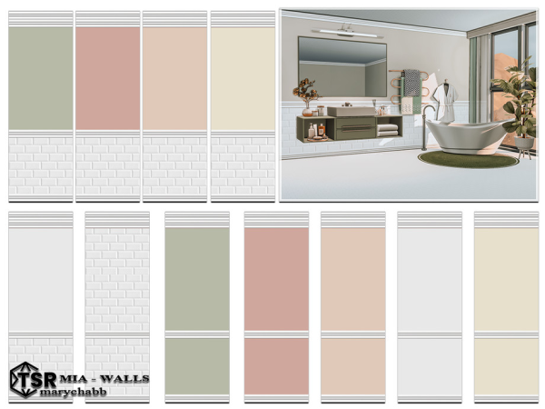 Mix Mia Walls - The Sims 4 Custom Content