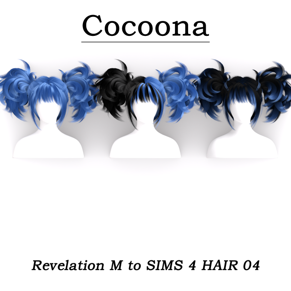 Maxis Match Cocoona_Revelation M to SIMS 4 HAIR 04 by simsfinds - The Sims 4 Custom Content