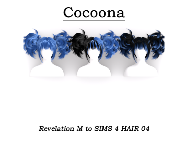 Maxis Match Cocoona_Revelation M to SIMS 4 HAIR 04 - The Sims 4 Custom Content