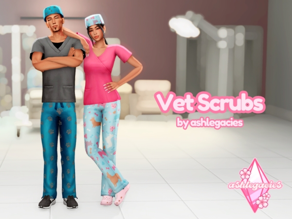 Mix Vet Scrubs - The Sims 4 Custom Content