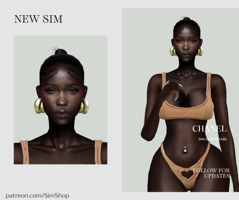 Alpha Chanel Charles by simshop - The Sims 4 Custom Content