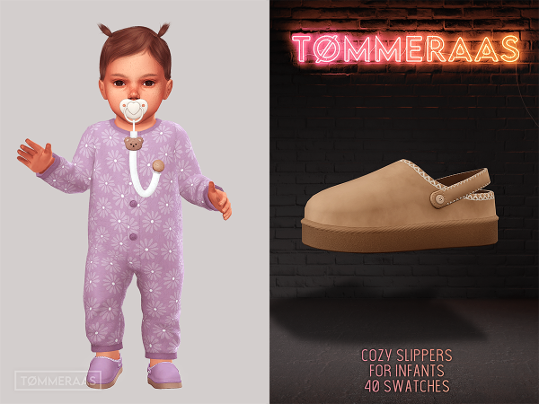 Alpha TØMMERAAS Cozy Slippers for Toddlers - The Sims 4 Custom Content
