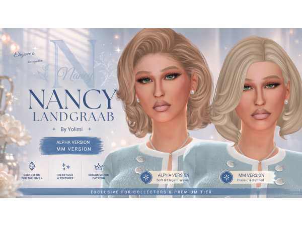 Mix Nancy Landgraab Remake Alpha Maxis Match Sim Download by yolimi - The Sims 4 Custom Content