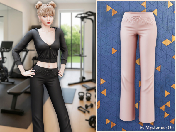 Alpha Relaxed lounge drawstring pants by MysteriousOo - The Sims 4 Custom Content
