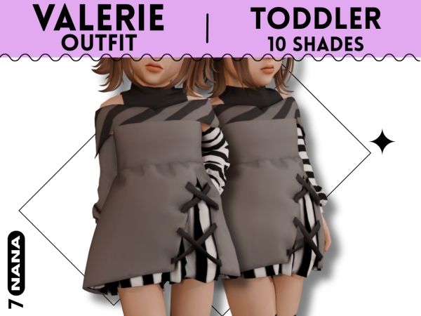 Maxis Match 7NANA (Valerie) Outfit For Toddlers - The Sims 4 Custom Content