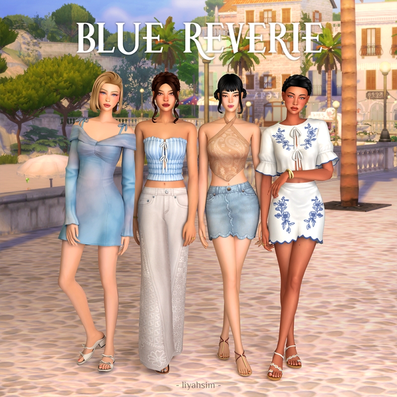 Maxis Match Blue Reverie Collection by liyahsim - The Sims 4 Custom Content