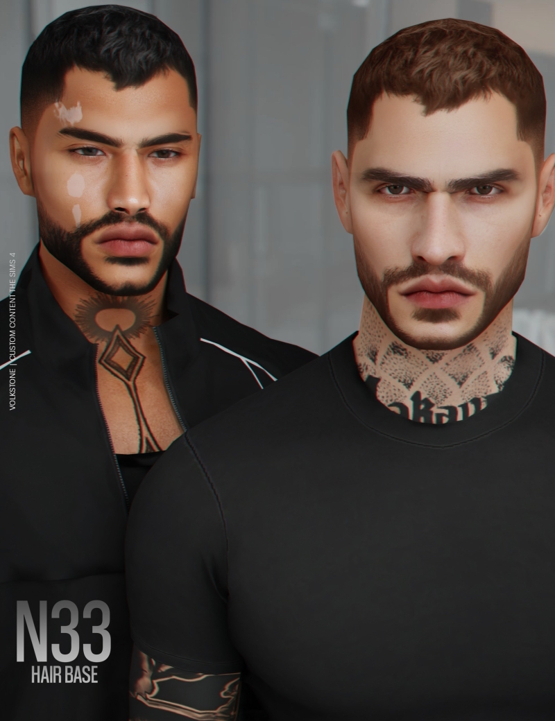 Alpha HAIR BASE N33 (FREE) by volkstonesims - The Sims 4 Custom Content